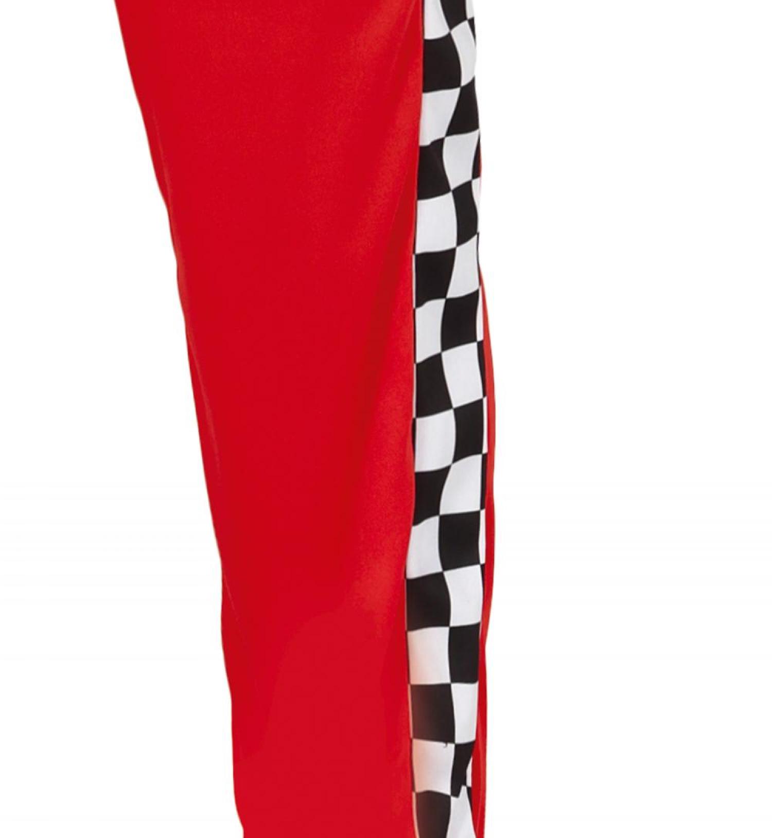 Pilote de course F1 rouge et blanc taille L