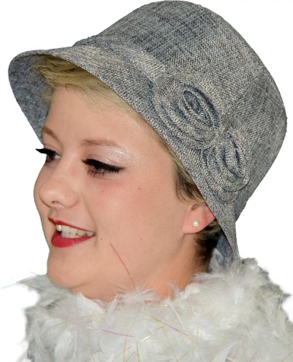 Chapeau années 20 gris