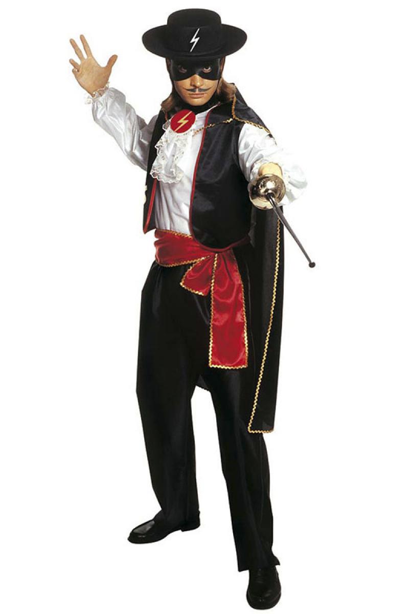 Cavalier noir Zorro taille L