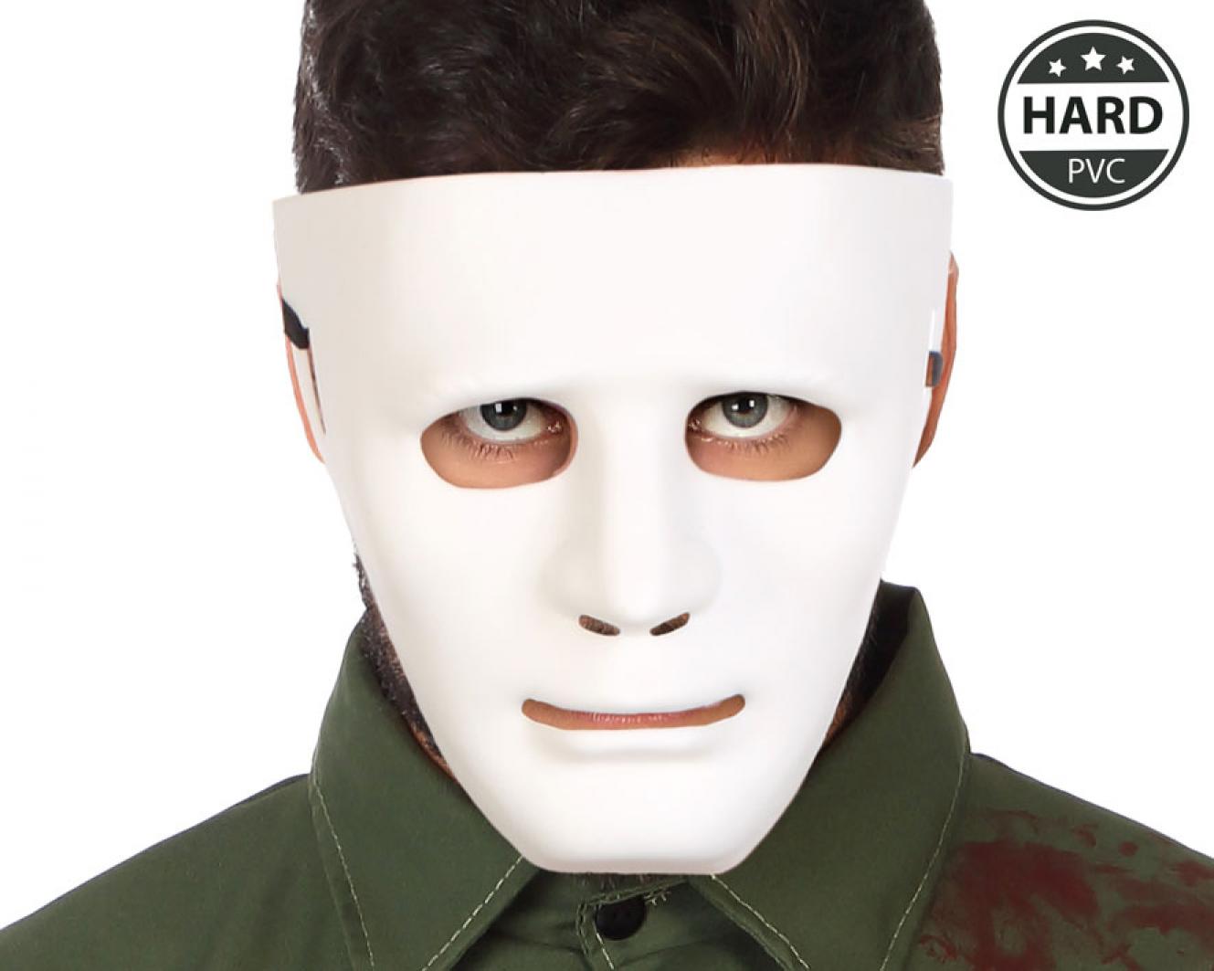 Masque blanc rigide