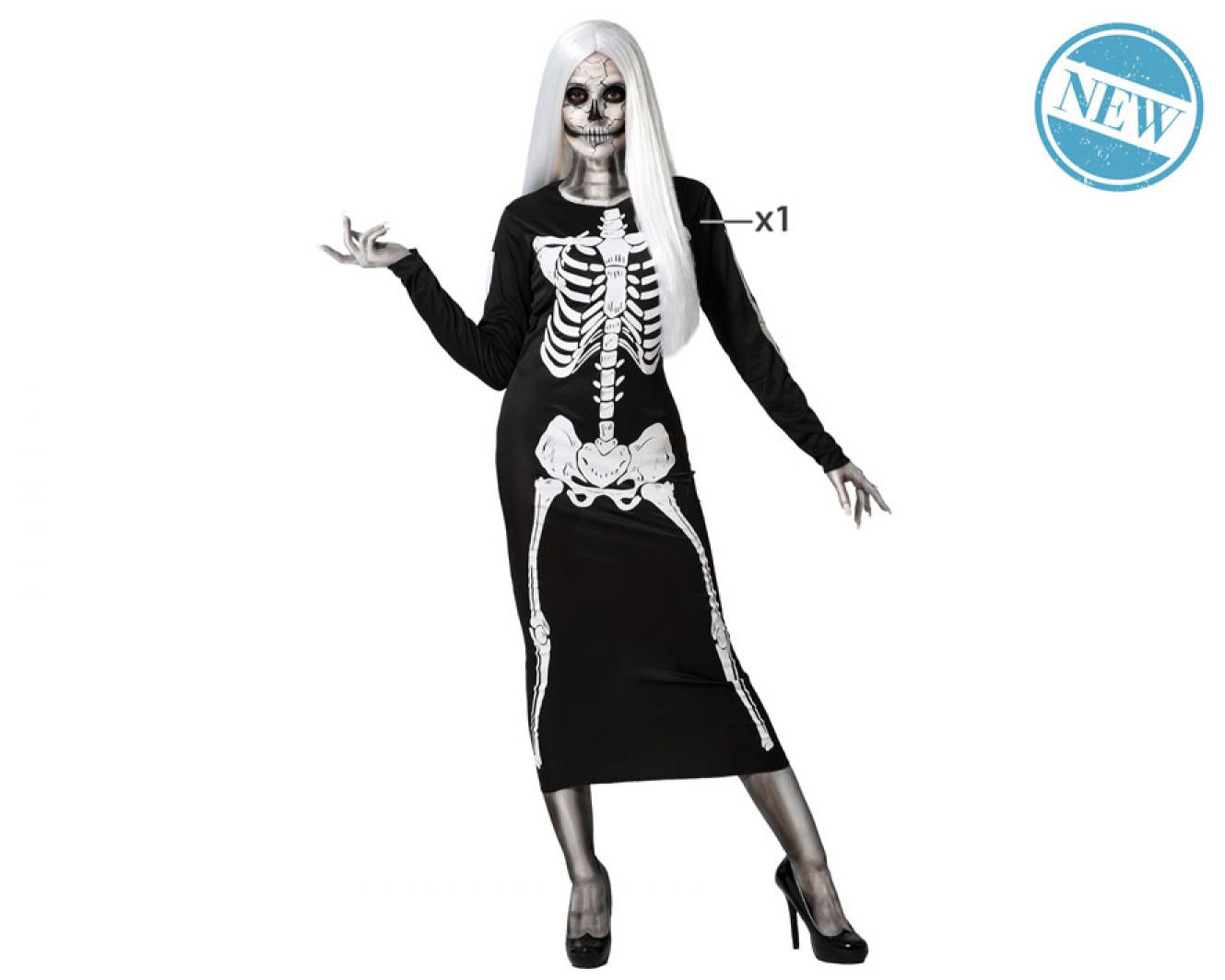 Robe longue squelette femme taille M/L