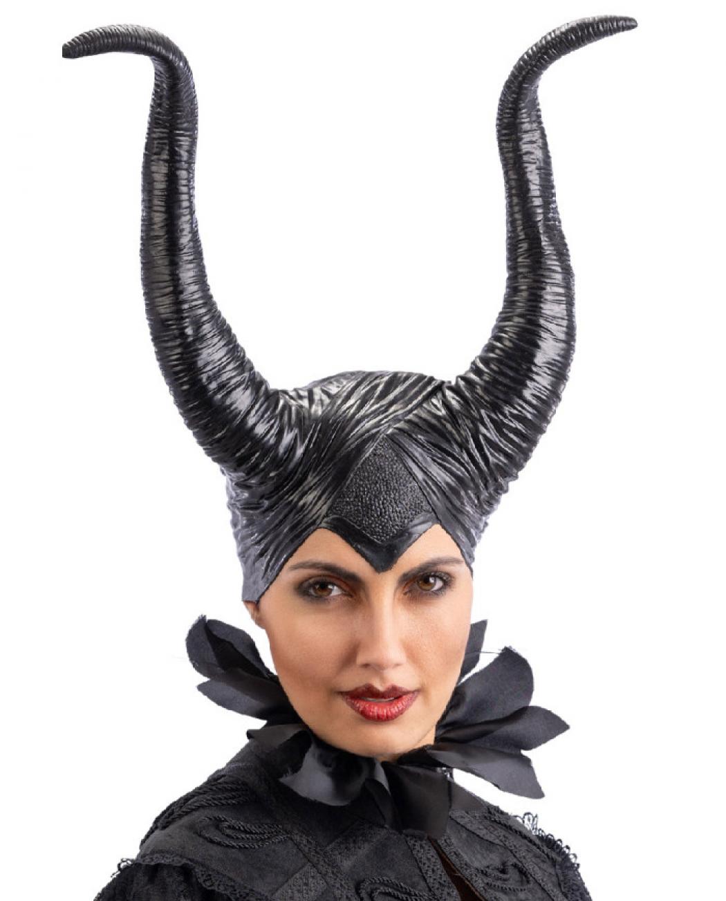 Coiffe sorcière Maléfique en latex