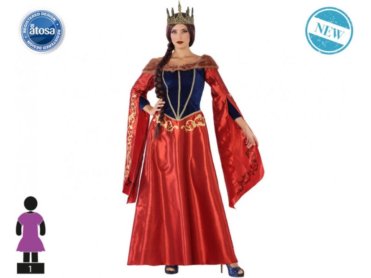 Robe reine médiévale rouge taille XS/S
