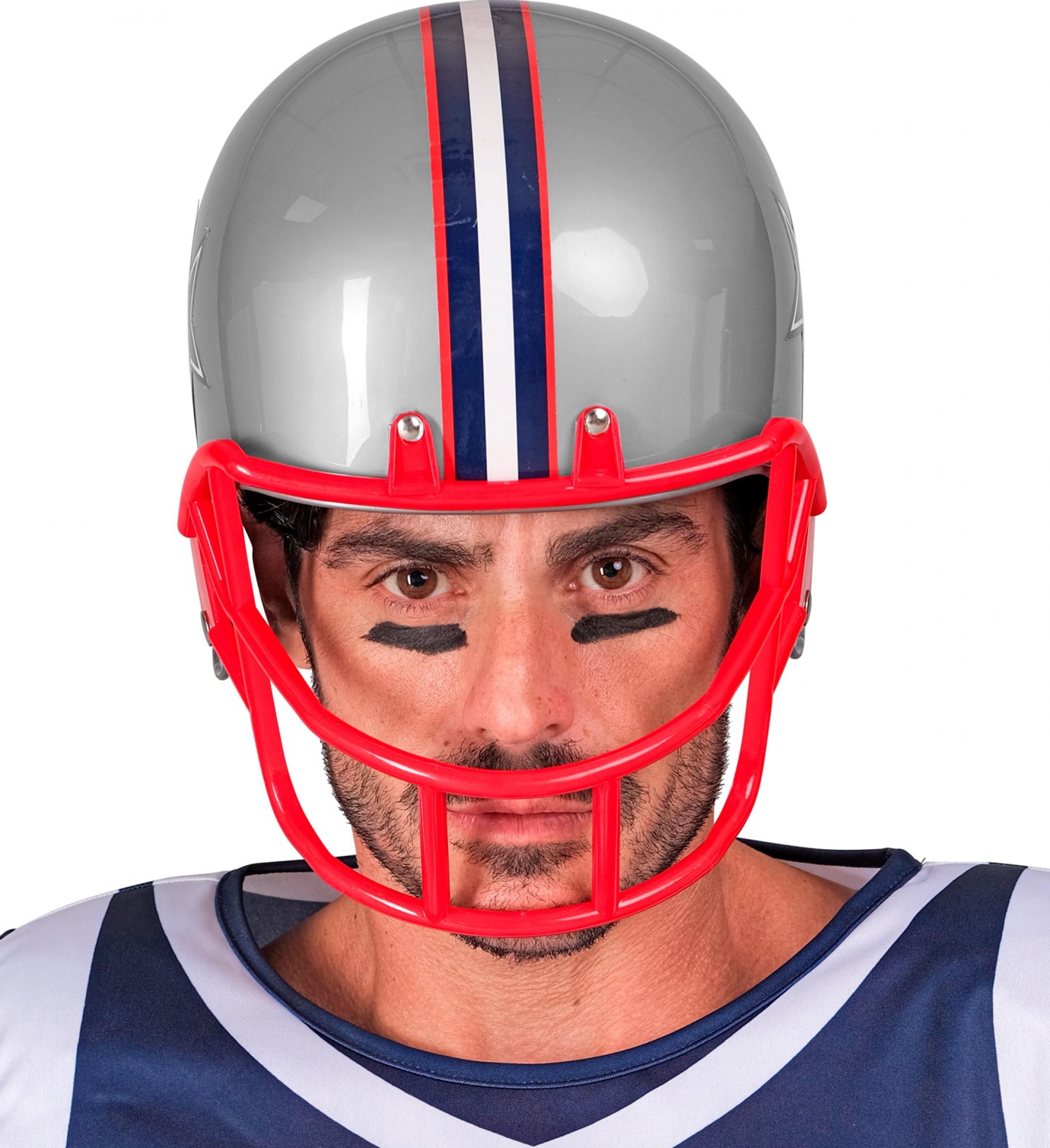 Casque football américain gris argent