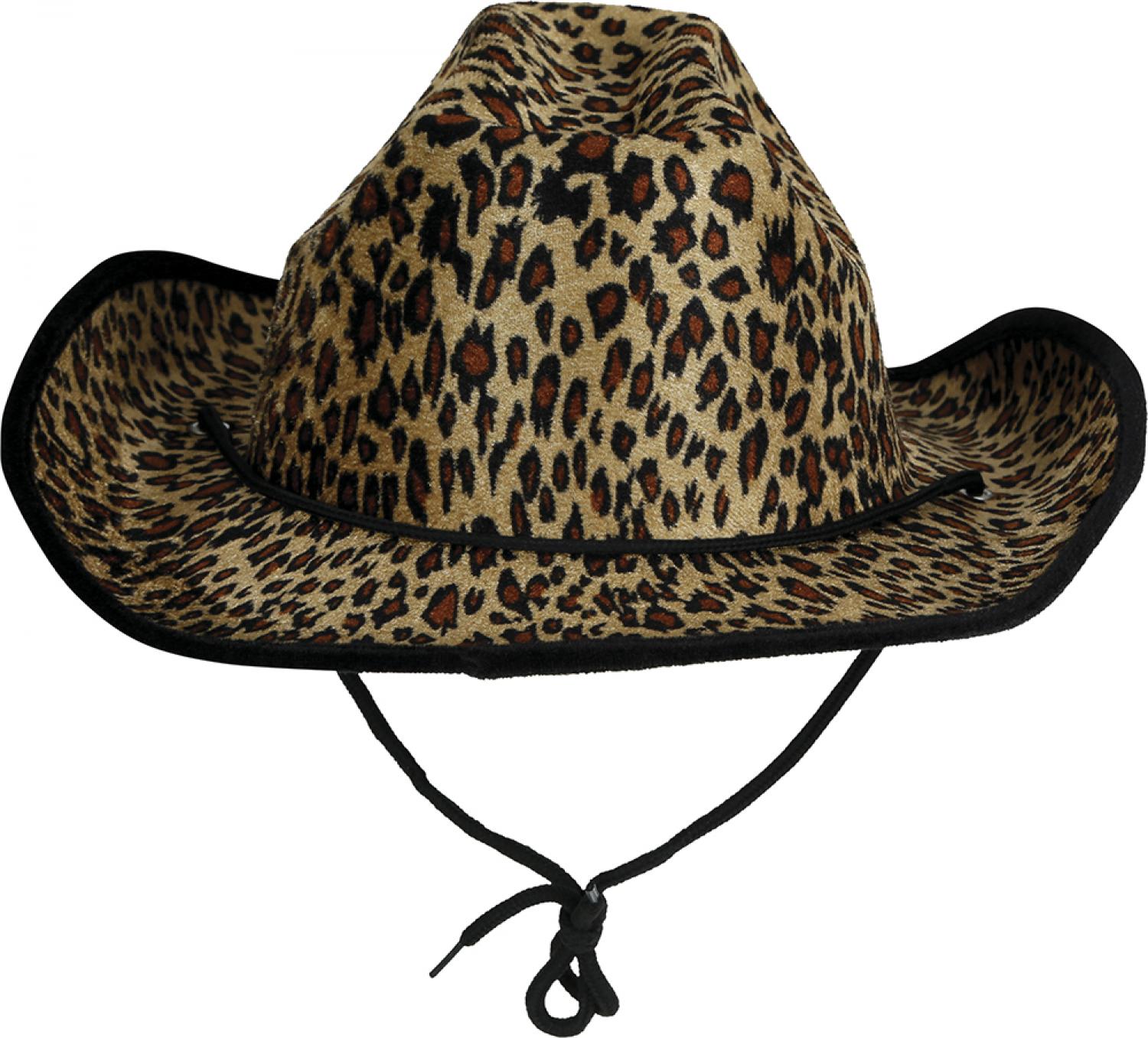 Chapeau cow boy imitation léopard