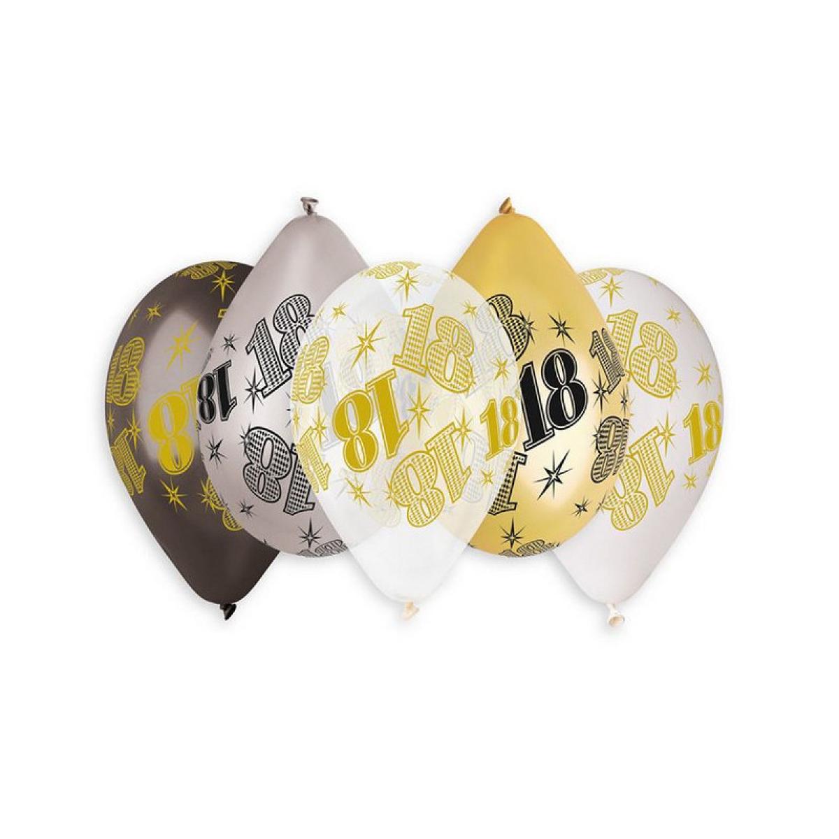 8 ballons jubilé anniversaire 18 ans diamètre 28cm