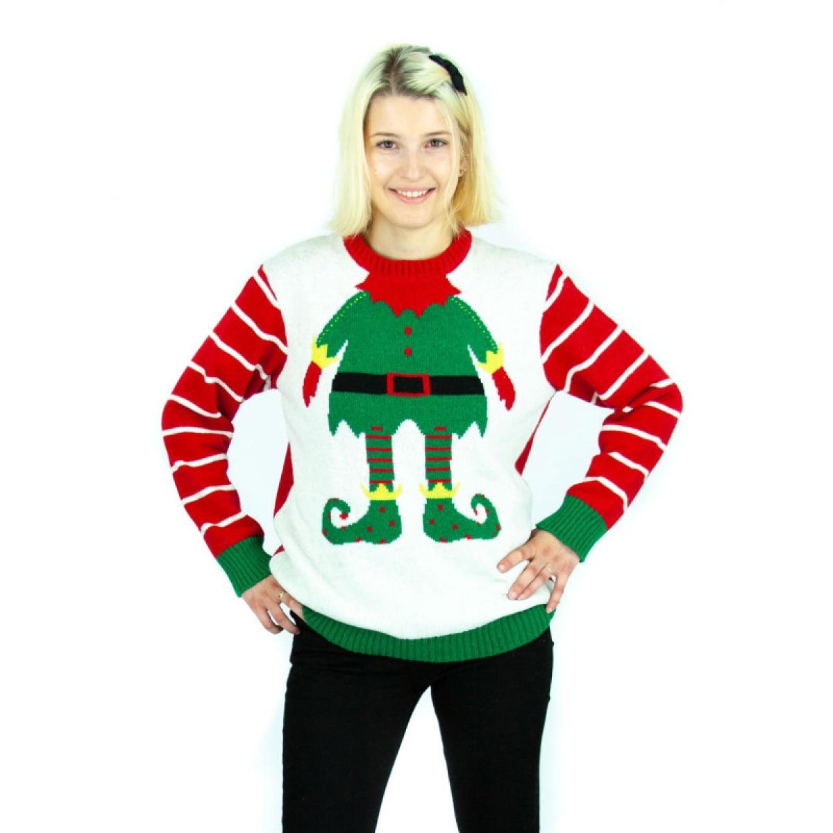Pull moche de Noël lutin taille M/L