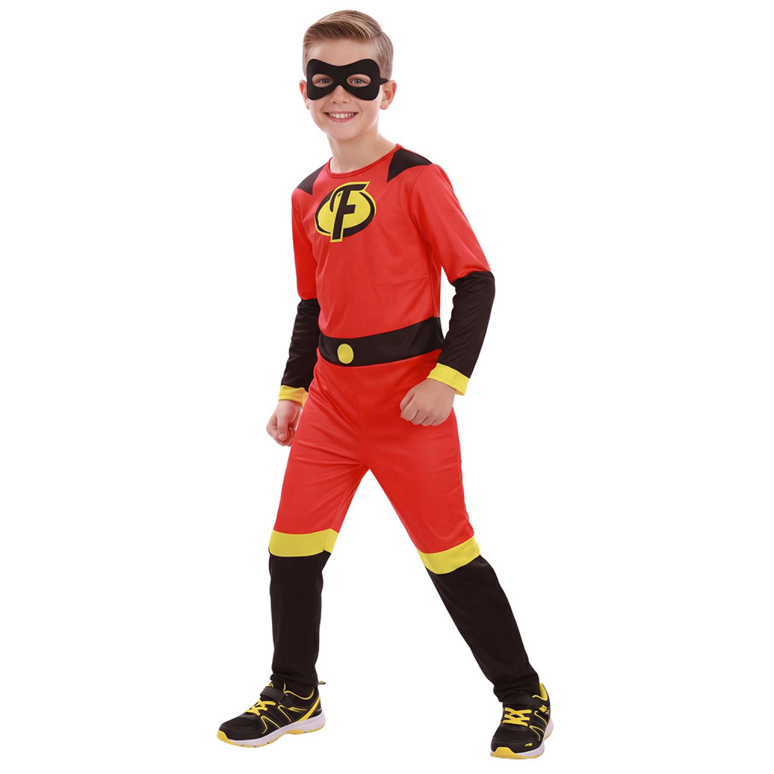 Super-héros famille indestructible rouge enfant mixte taille 3/4 ans
