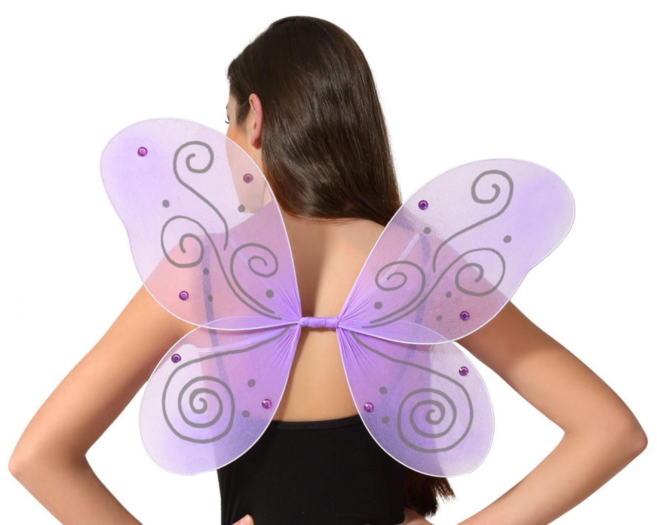 Ailes de papillon / fée violet 48x37cm