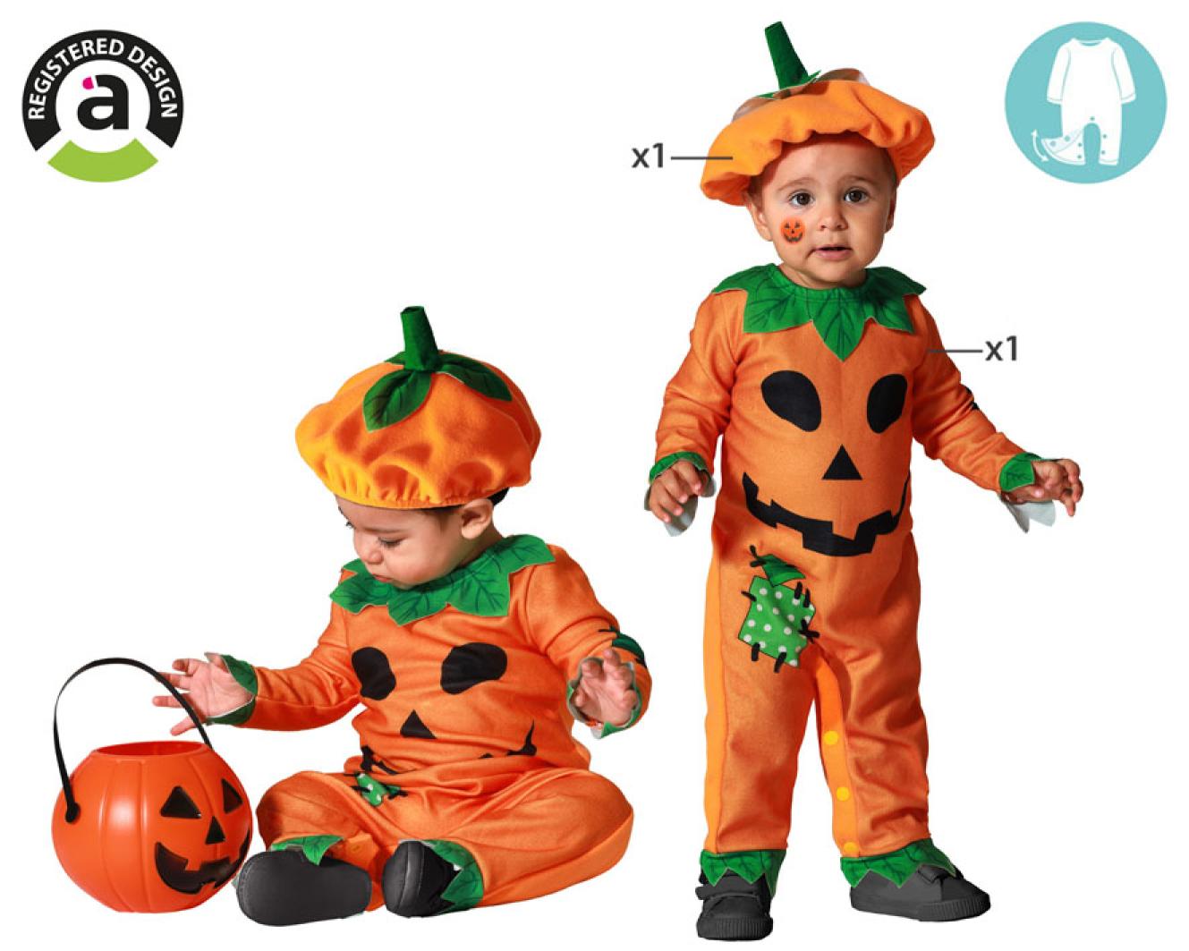 Costume citrouille 1 an