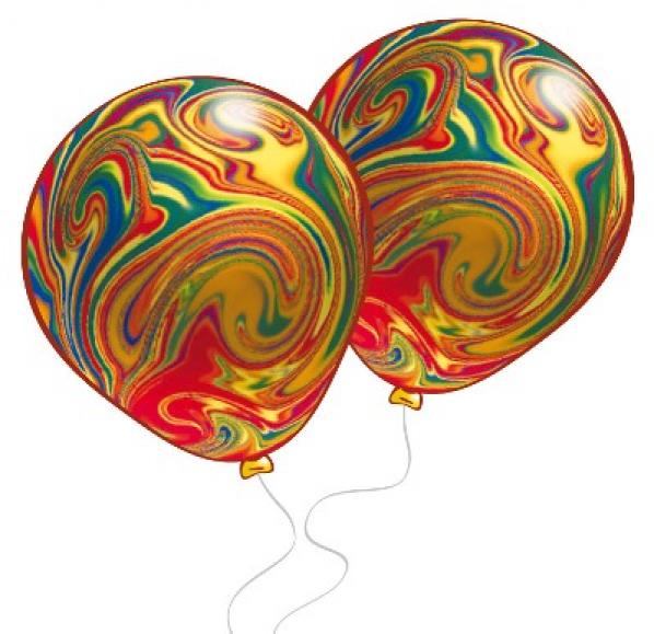 100 Ballons marbrés