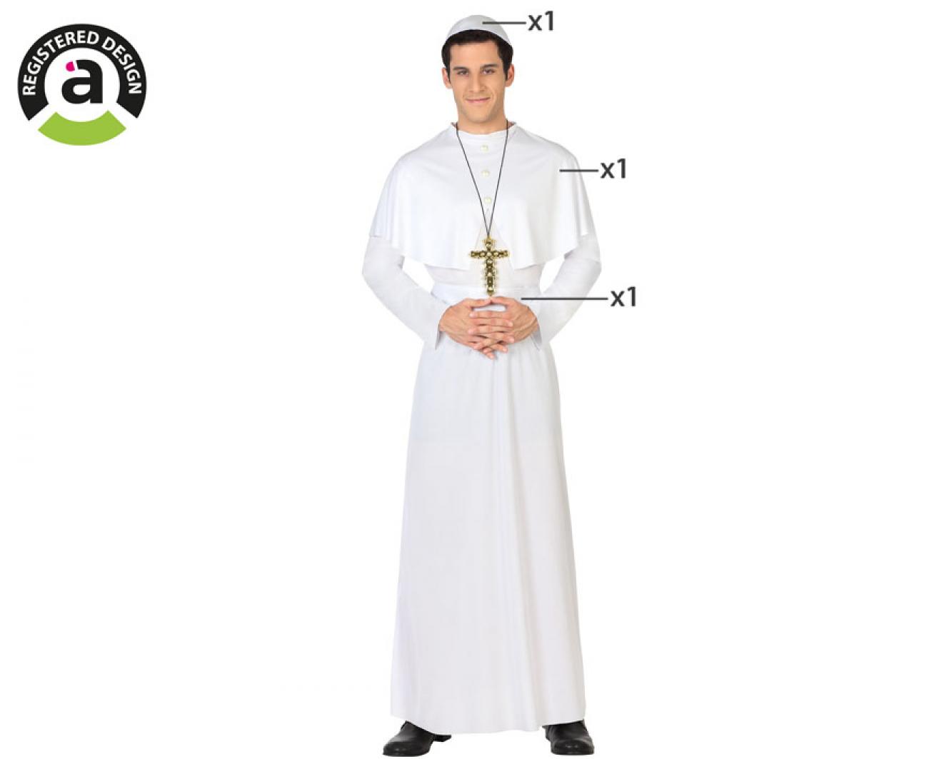 Pape Catholique blanc taille XL