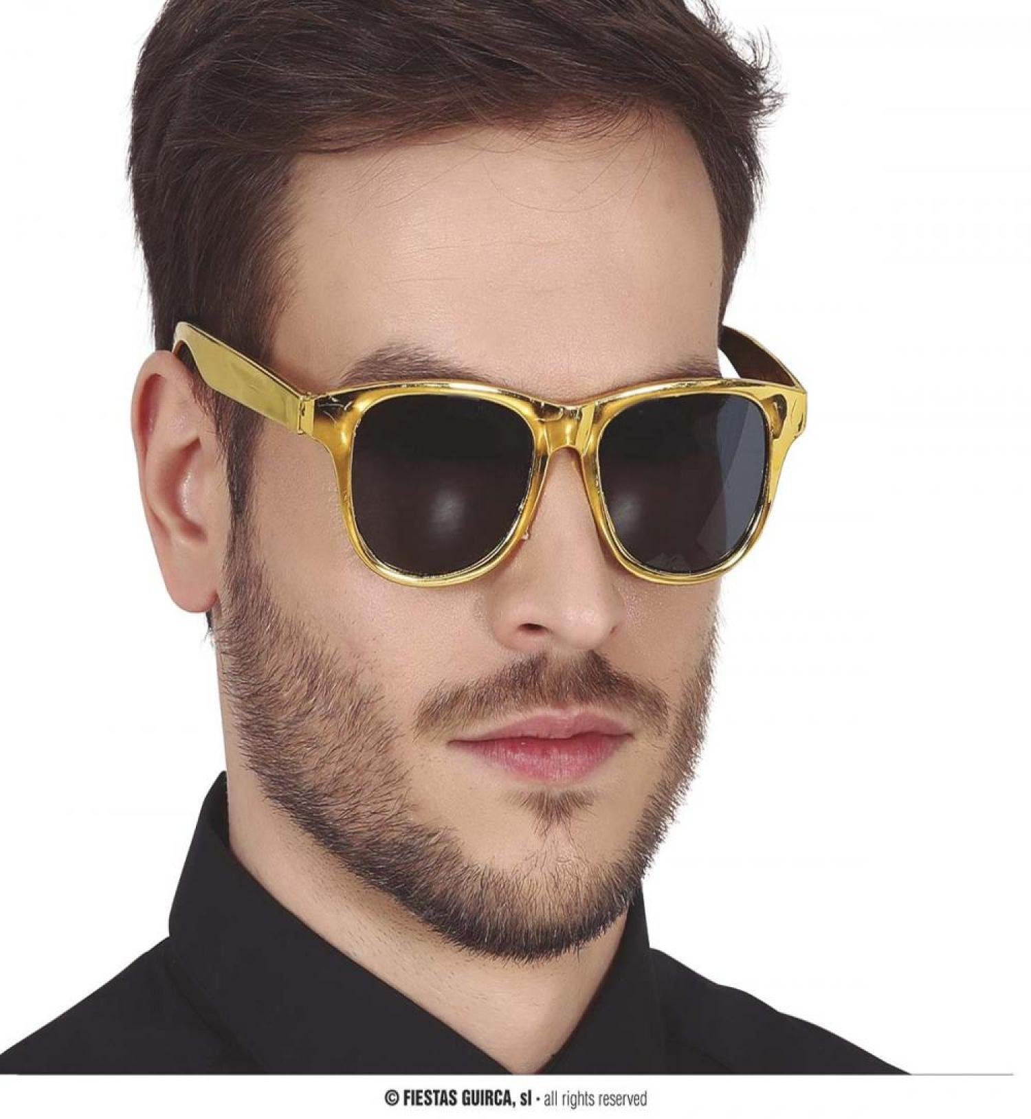 Lunettes de soleil métallisées or (N06)