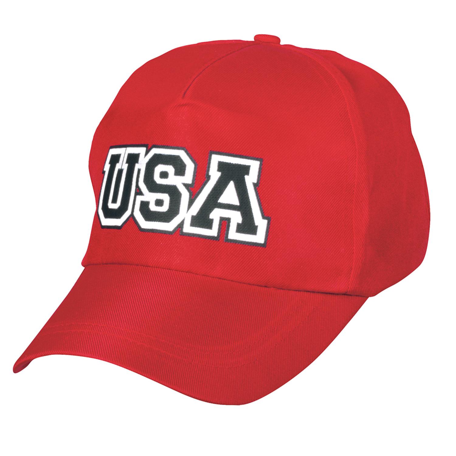Casquette de base-ball USA rouge