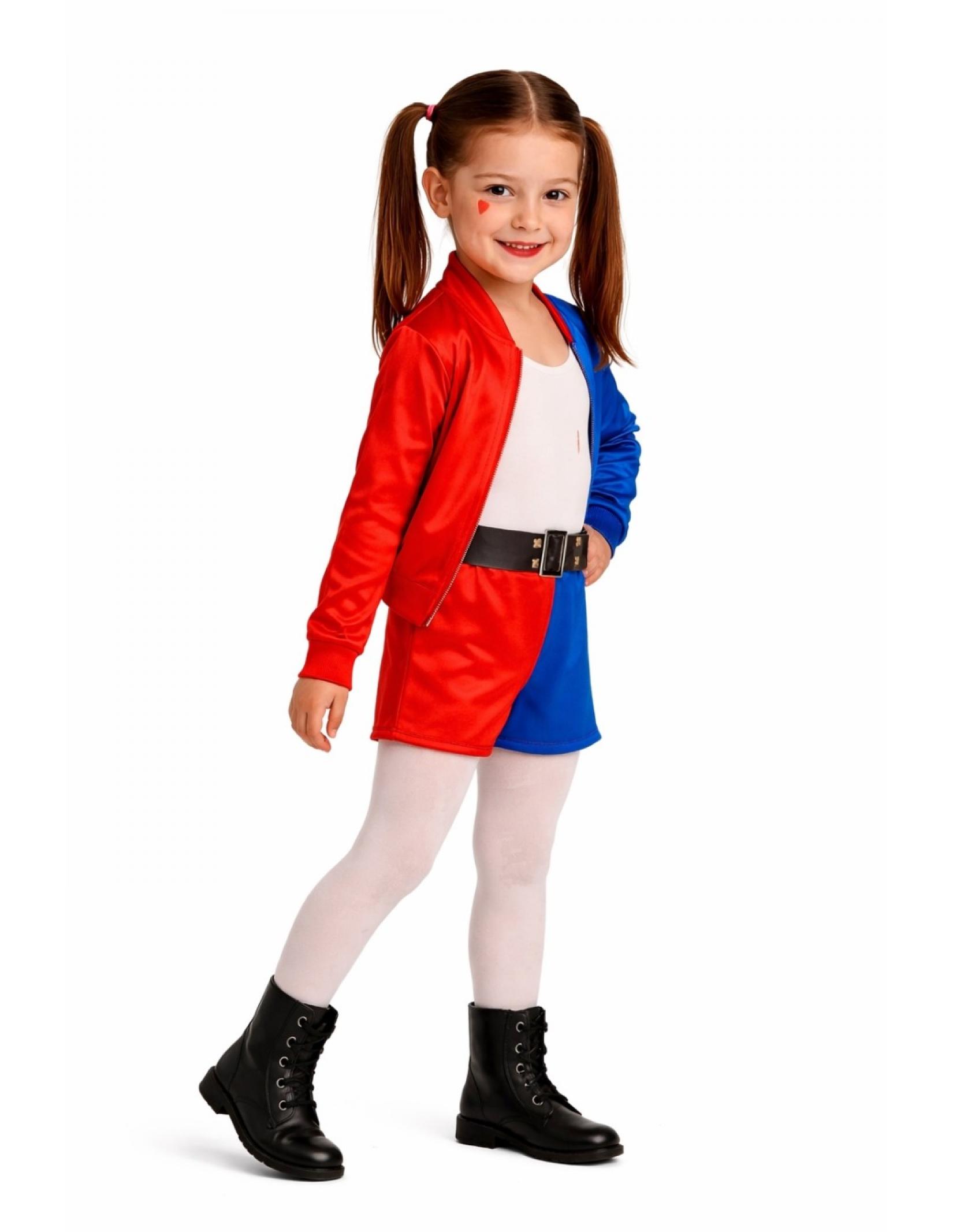 Harley Quinn roge et bleu taille 8/10 ans