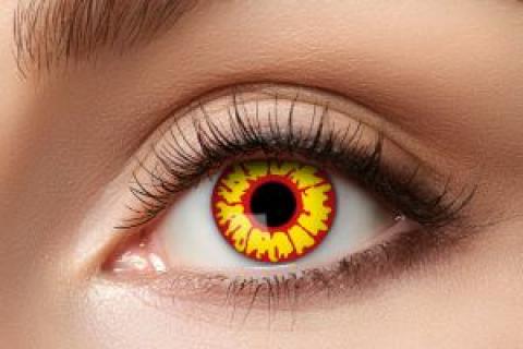 Paire de lentilles cosmétiques FLAMMES 3 mois