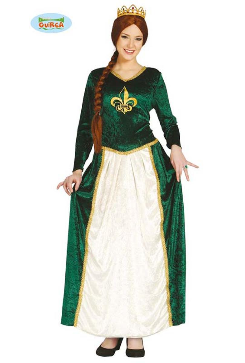 Robe médiévale verte velours taille S/M