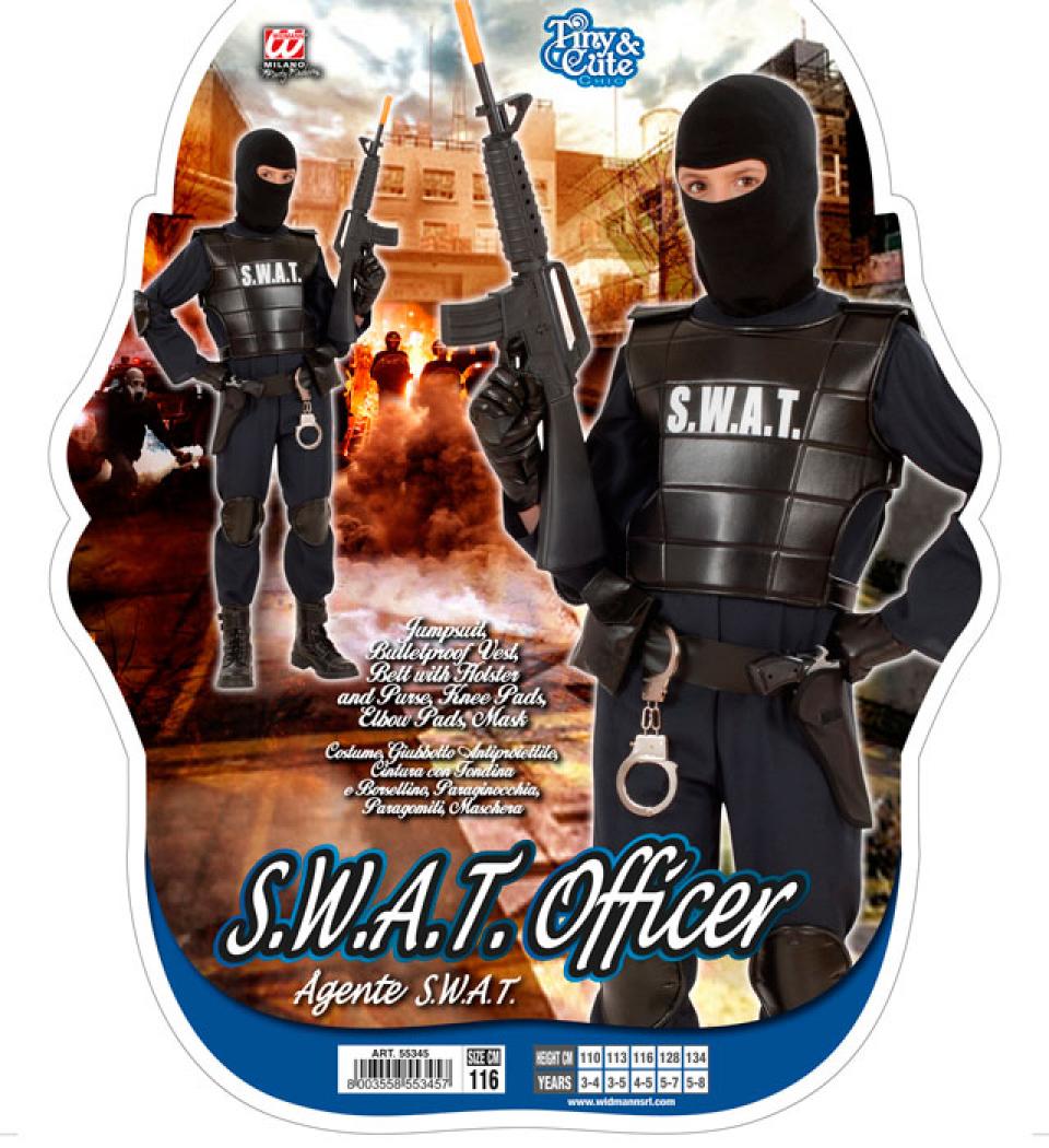 Agent de police SWAT taille 4/5 ans