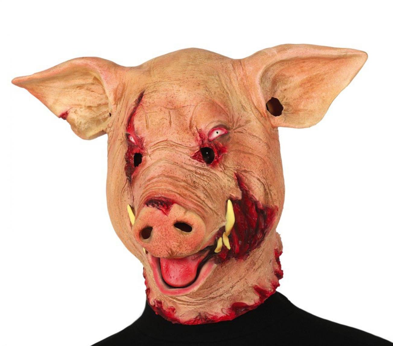 Masque de cochon décapité en latex