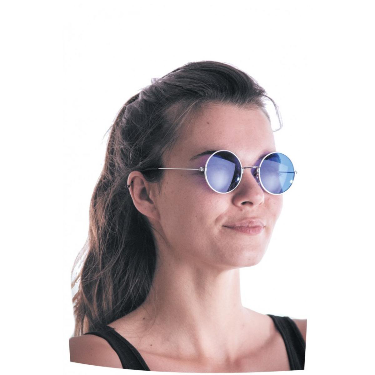 Lunettes hippie rondes bleues (N23)