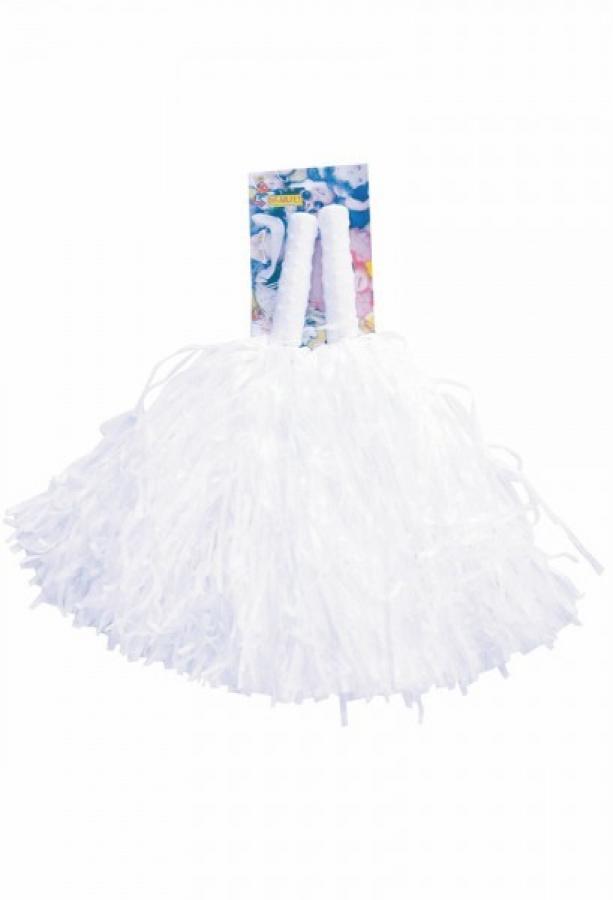 Paire de petits pompons blanc
