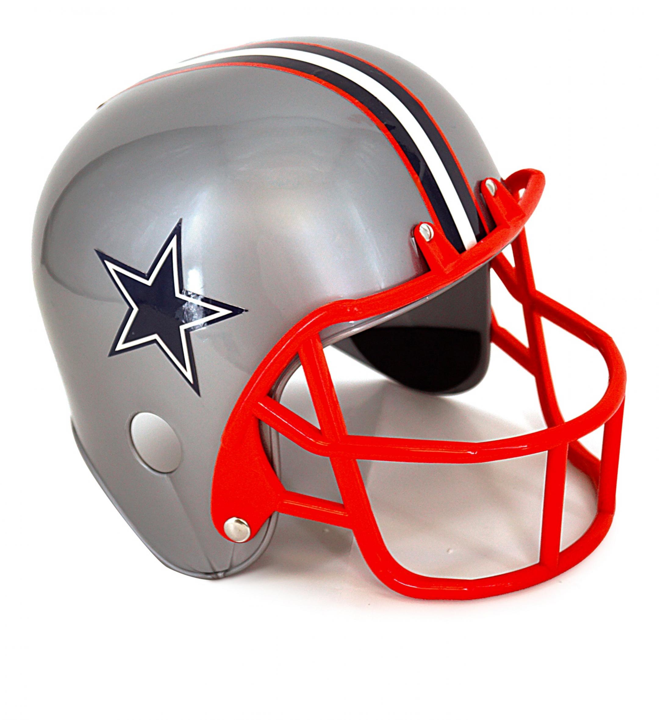 Casque football américain gris argent