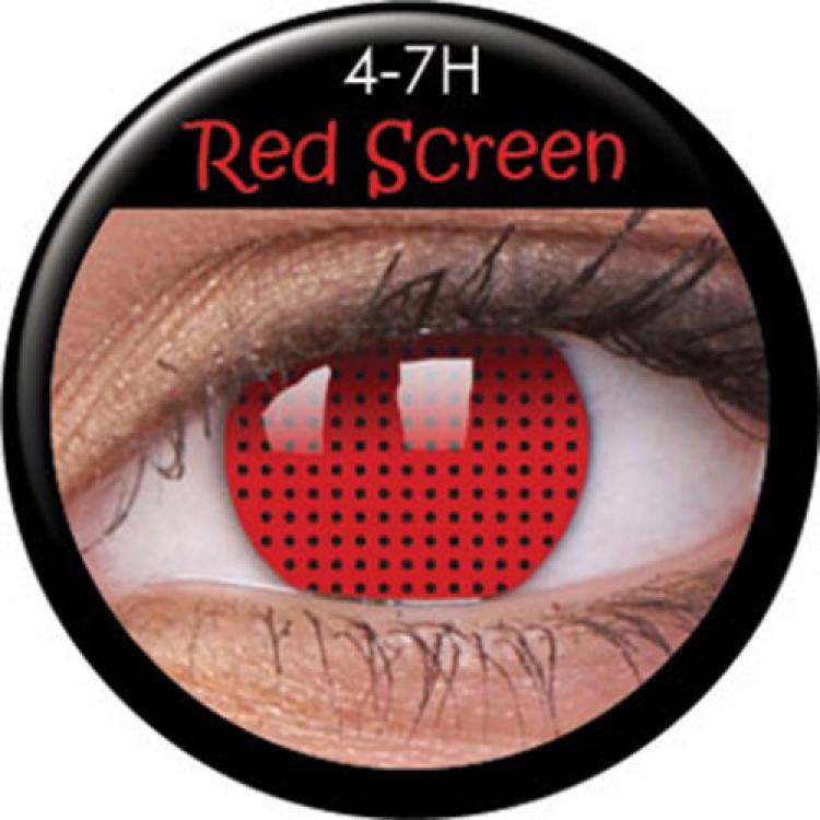 Lentilles cosmétiques RED SCREEN annuelles