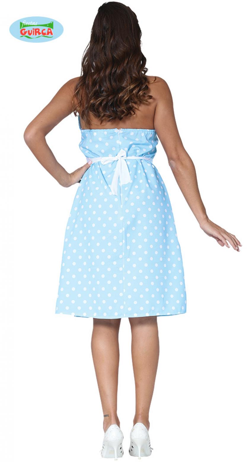 Robe femme années 60 bleue