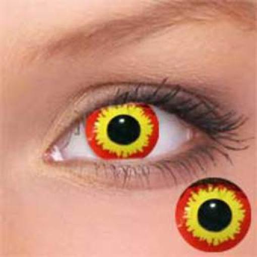 Paire de lentilles cosmétiques FLAMMES 3 mois