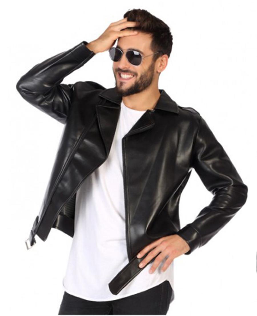 Blouson cuir rock star années 50