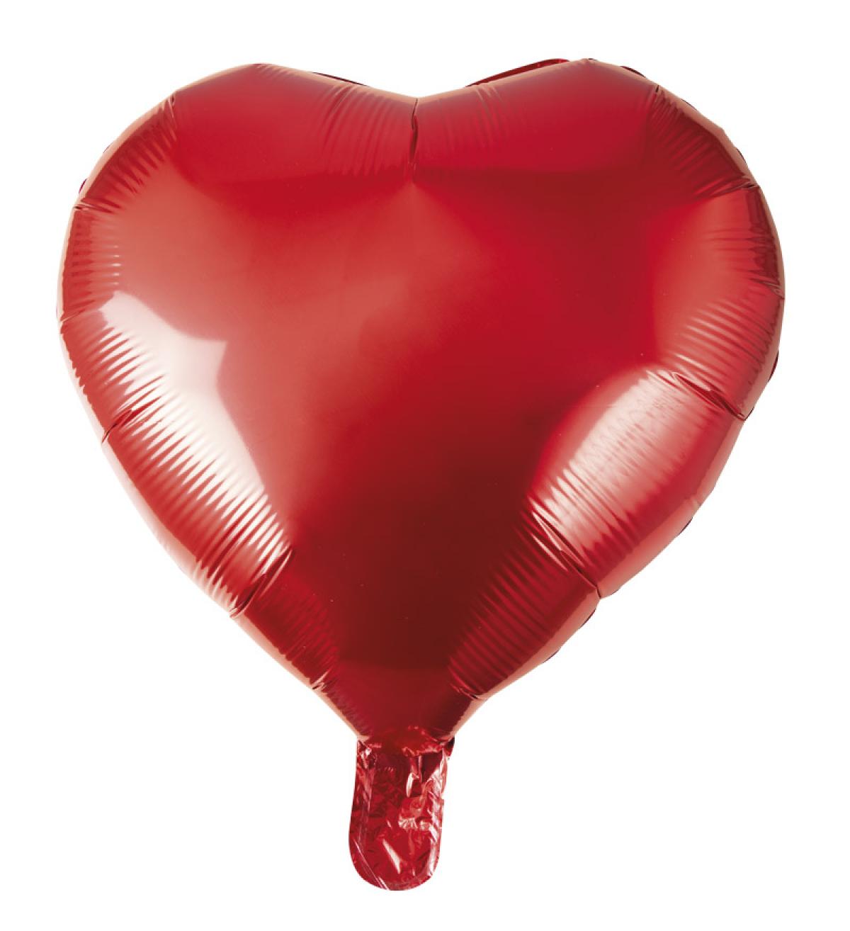 Ballon mylar métallisé coeur rouge