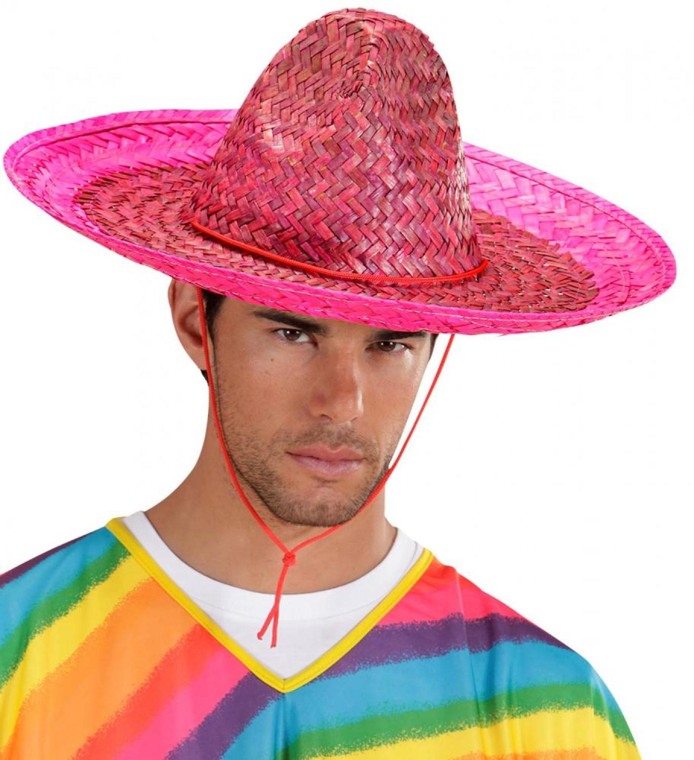 Sombrero mexicain adulte rose