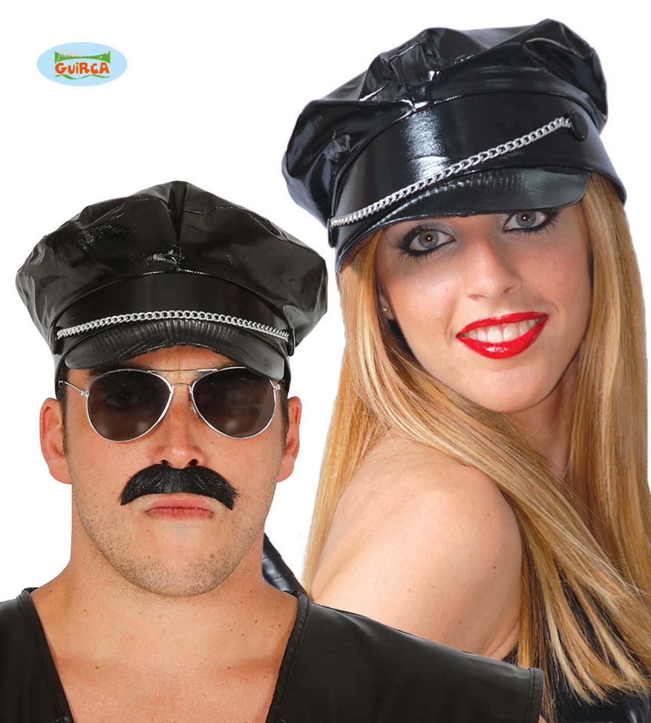 Casquette rocker noire vinyle