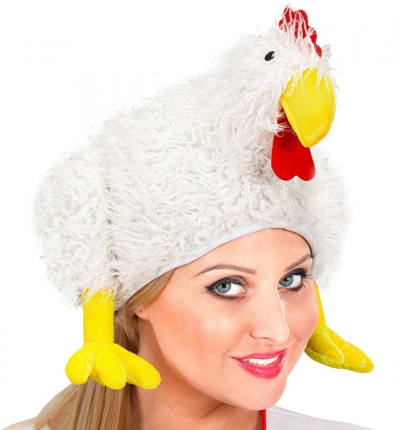 Coiffe peluche poulet