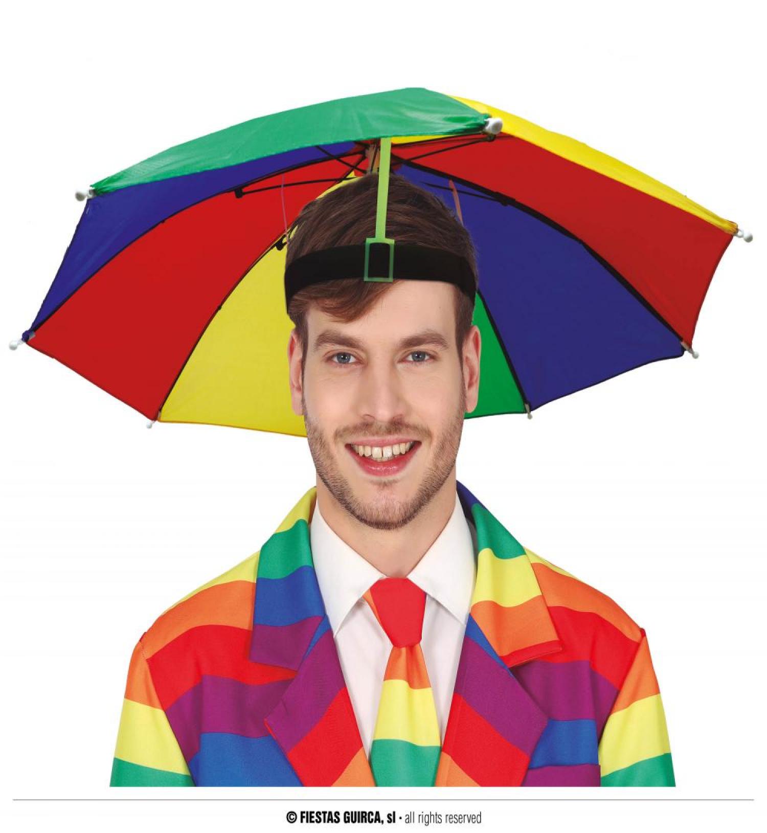 Chapeau parapluie multicolore