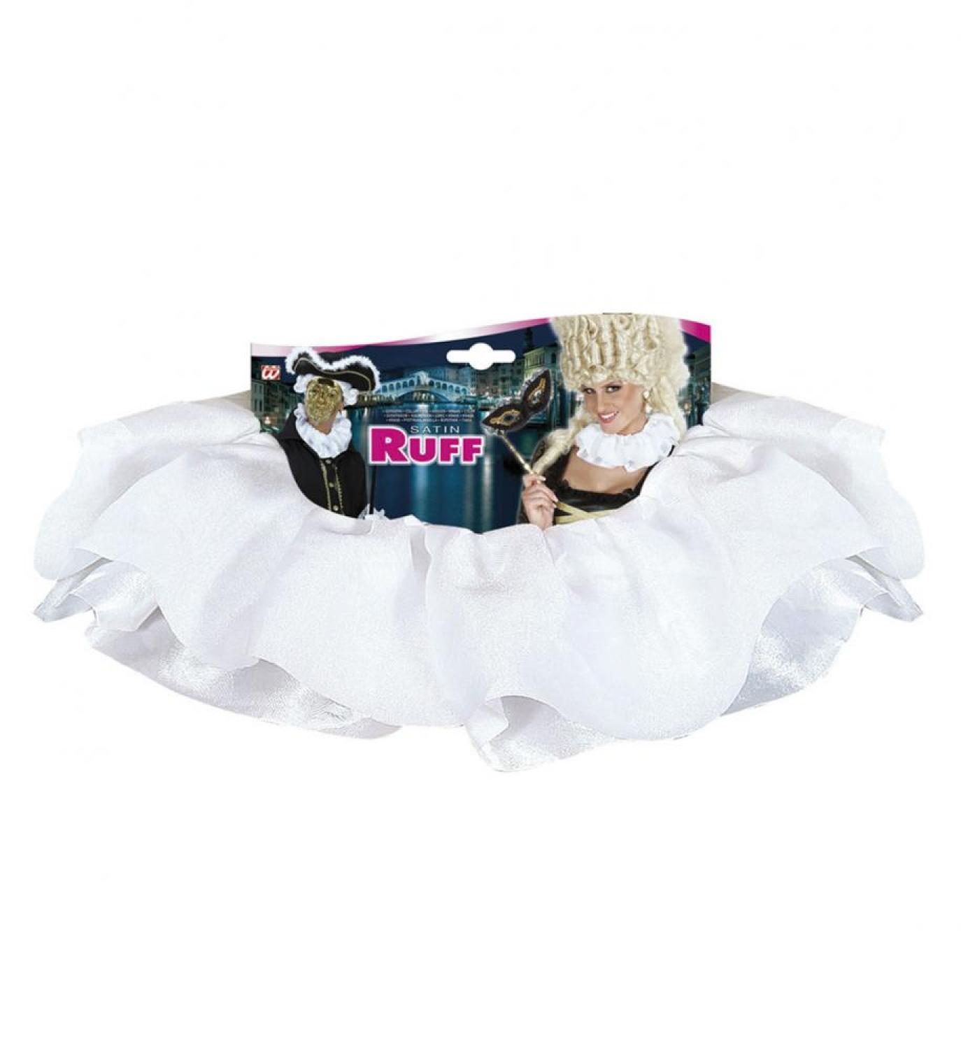 Col satin blanc