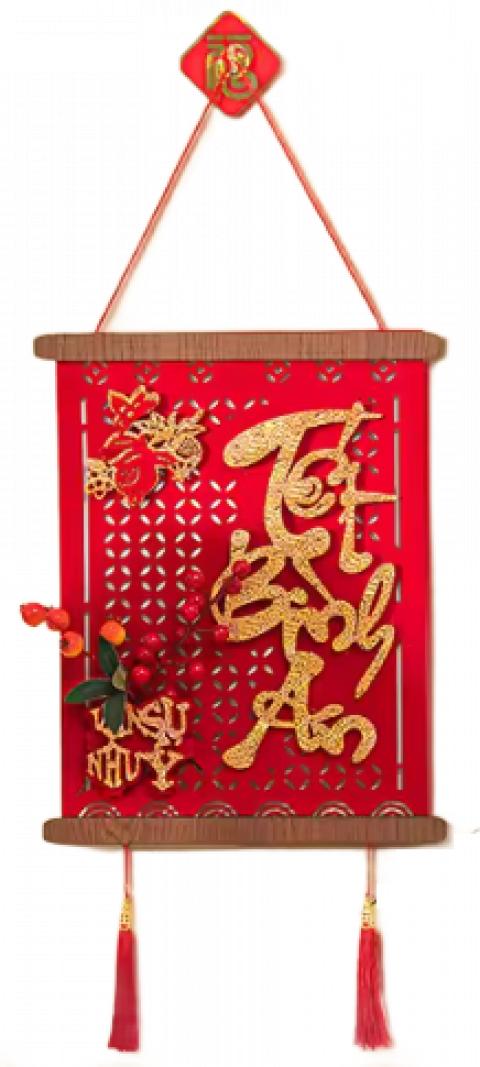 Décoration murale à suspendre nouvel an chinois 70cm