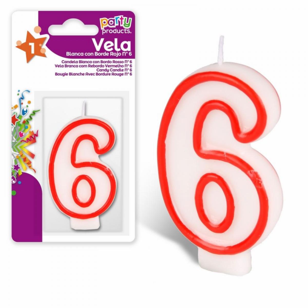 Bougie anniversaire chiffre 6