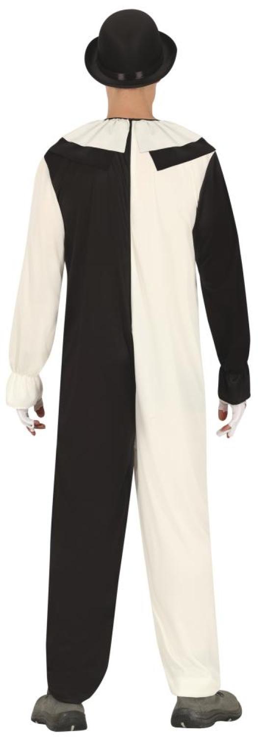 Clown de terreur Pierrot noir et blanc taille L
