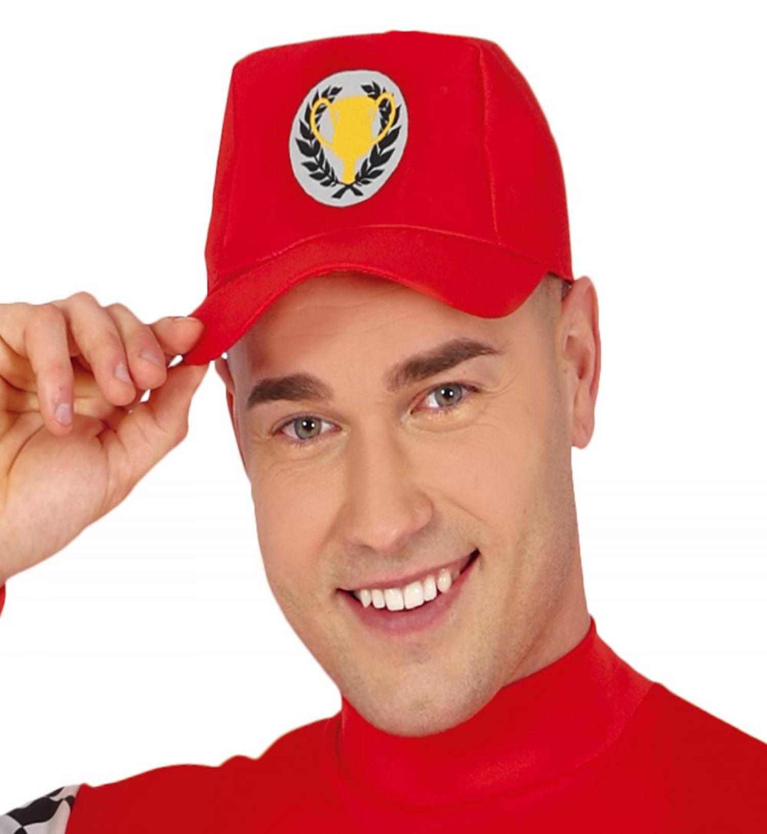 Pilote de course F1 rouge et blanc taille L