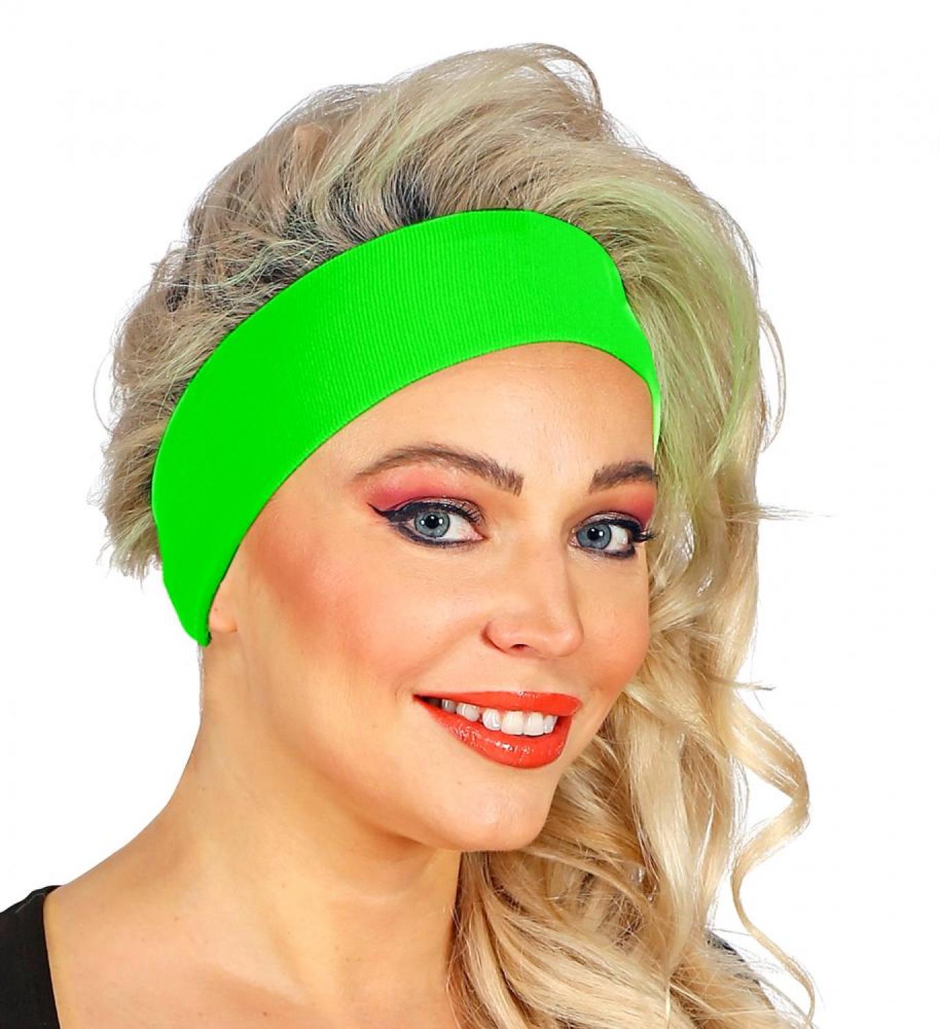 Bandeau élastique fluo pour cheveux vert