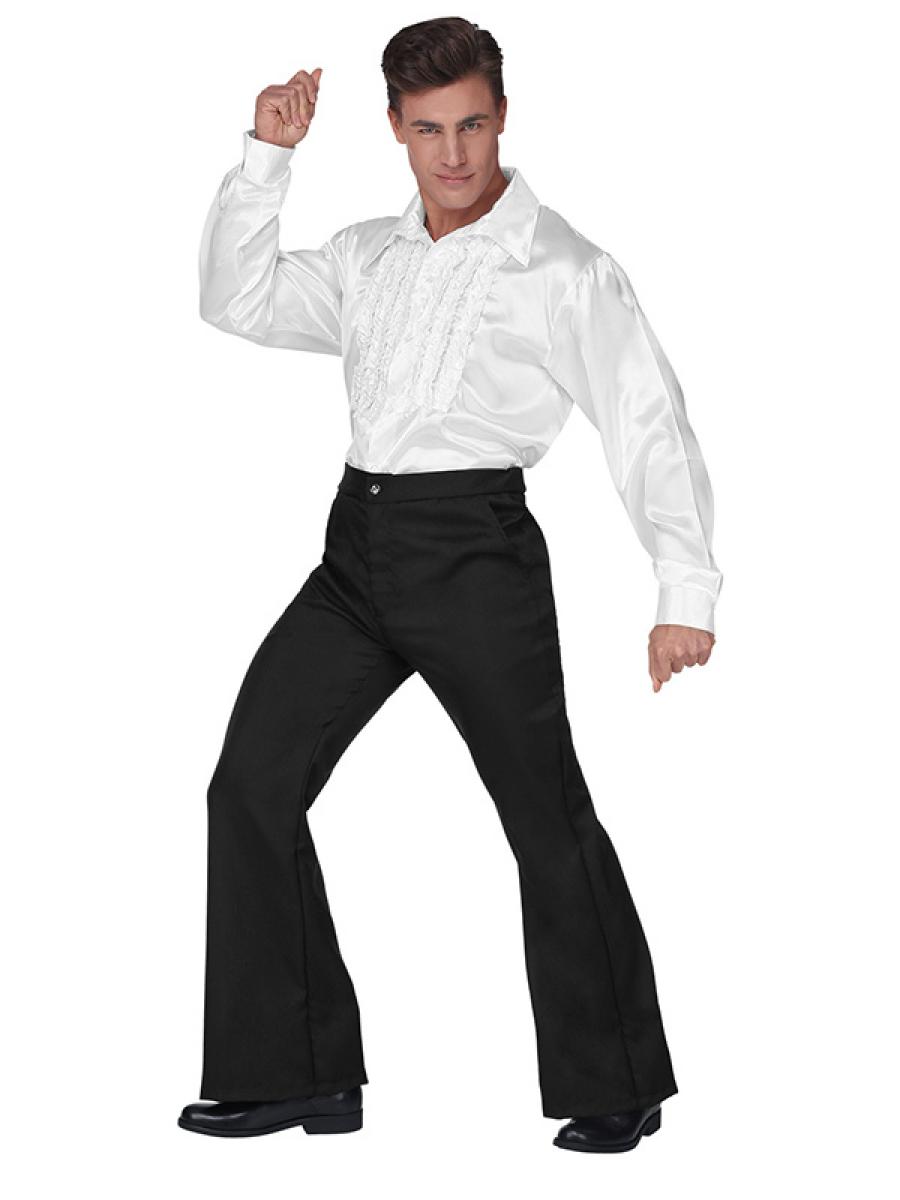 Pantalon noir homme années 70 taille S/M