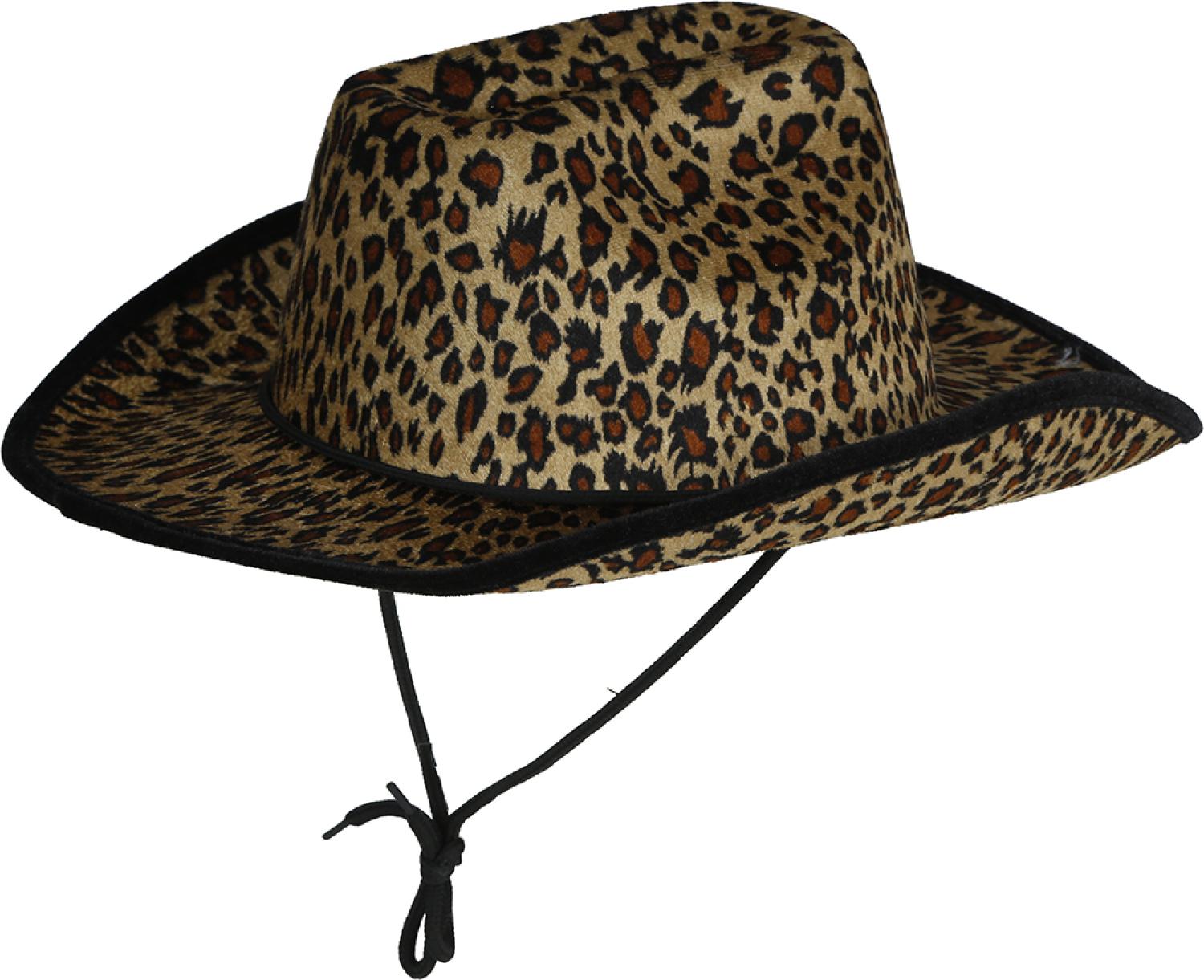 Chapeau cow boy imitation léopard