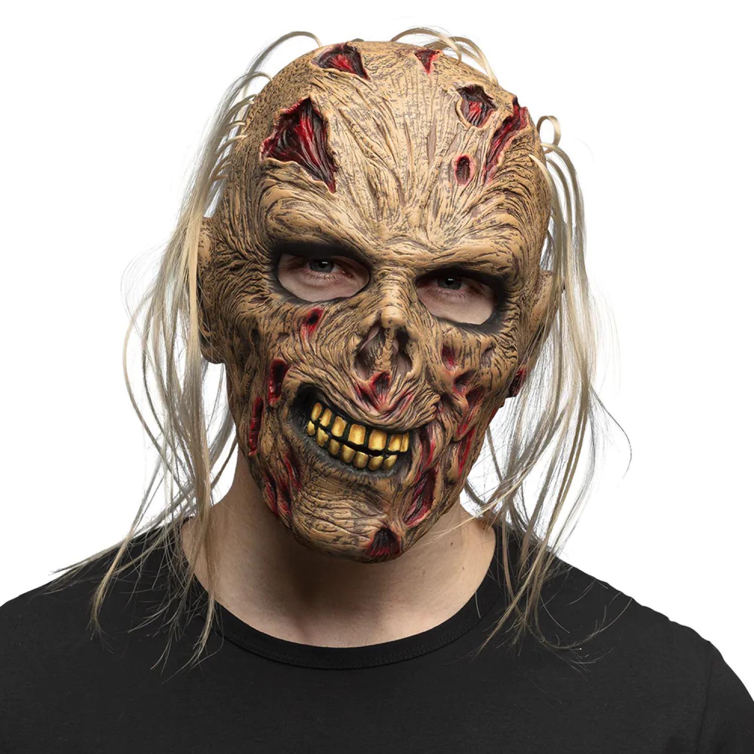 Masque tête latex Zombie intégral