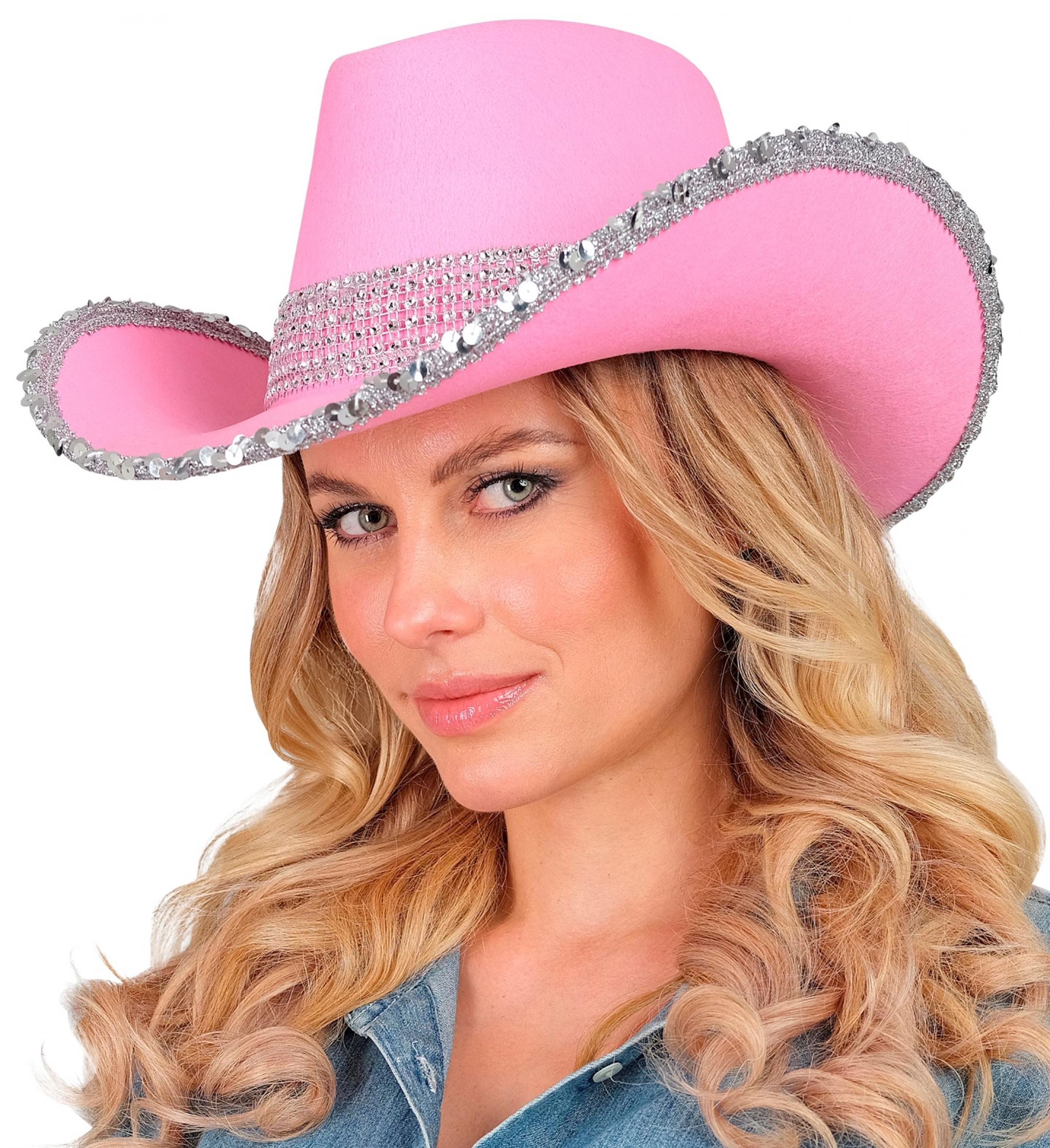 Chapeau cow girl party strass rose