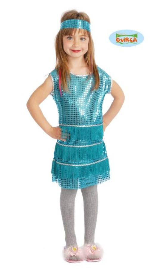 Robe charleston bleue 8/10 ans