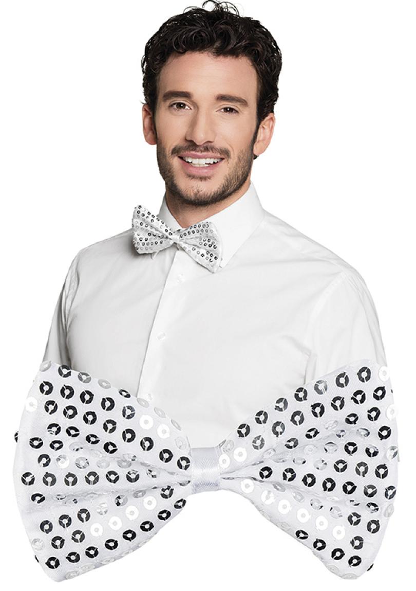 Noeud papillon à sequin argent