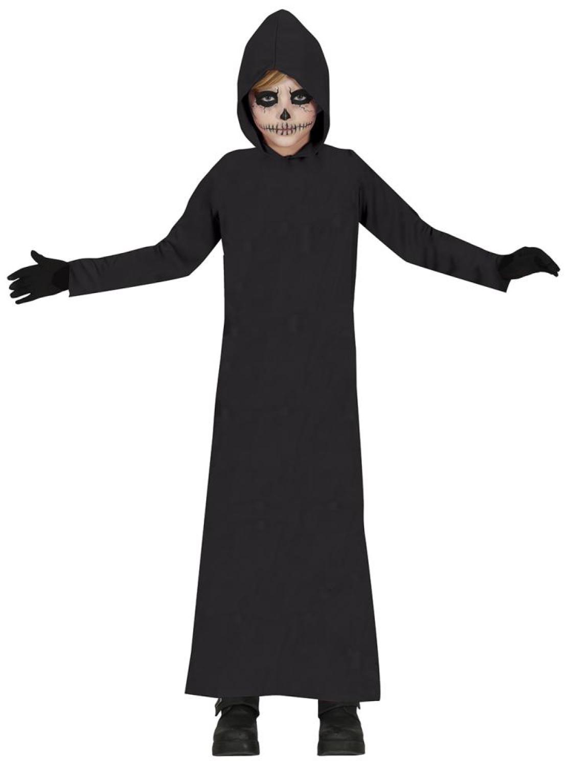 Tunique noire à capuche taille 7/9 ans
