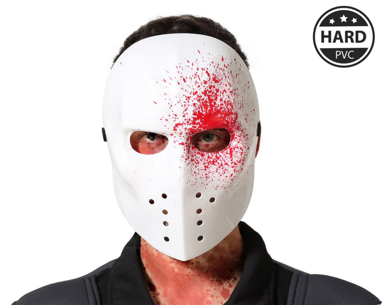 Masque plastique hockey ensanglanté