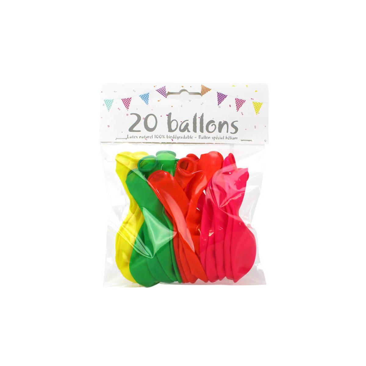 20 ballons fluorescents
